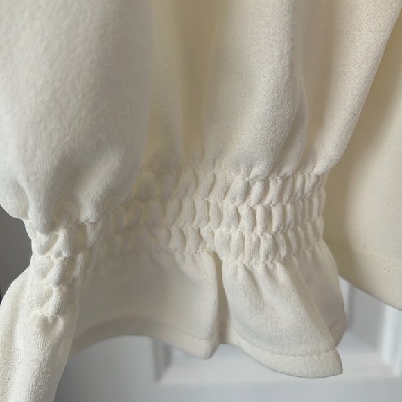 NWT TALBOTS 3X women’s cream colored dressy blouse. Gorgeous - Picture 6 of 8